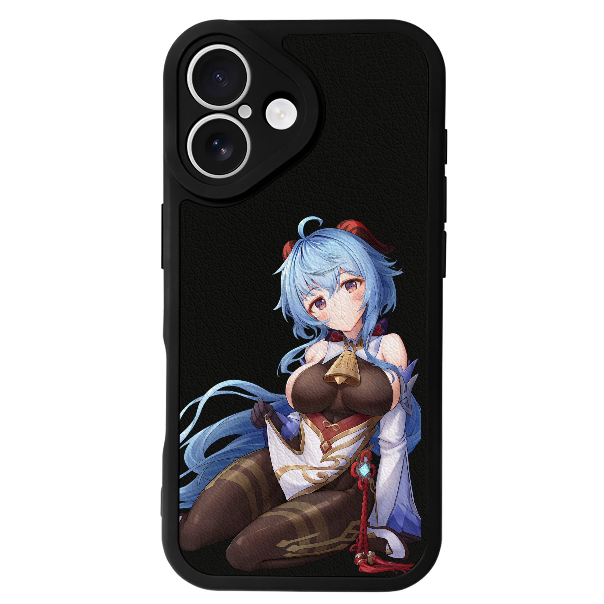 げんし神 甘雨 かんう genshin Ganyu 【iPhone 16シリーズ対応】シリコンスマホケース（レザー調） 材質：シリコン